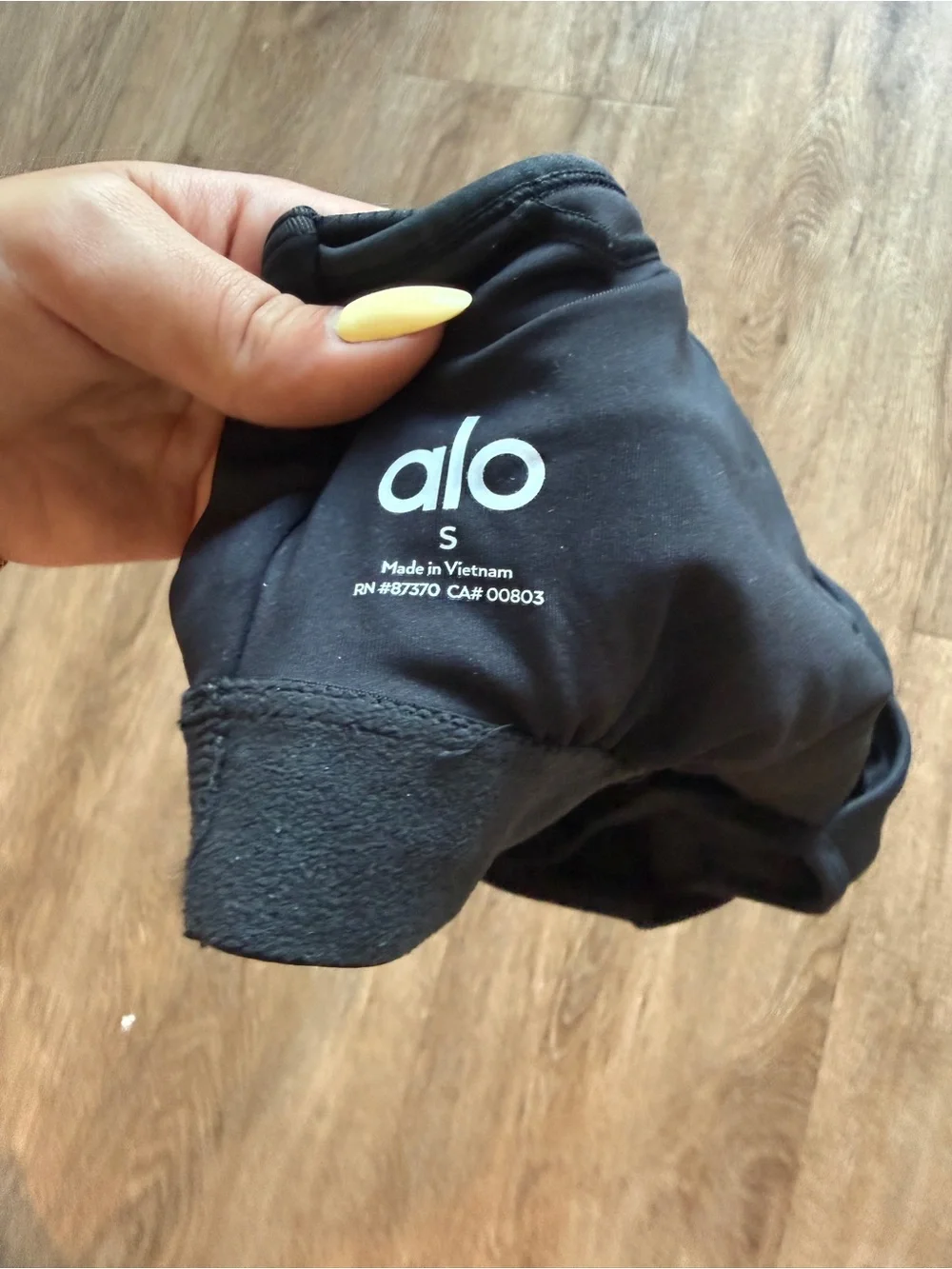 ALO Yoga Black Ribbed Racerback Longline Sports Bra